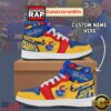 NCAA Kansas Jayhawks Custom Name Air Jordan 1 Shoes Running Sneakers For Men Women