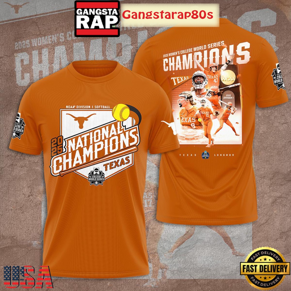 NCAA Softball Texas Longhorns Women’s College World Series Champions Unisex T-Shirt NCAA Softball Texas Longhorns Women’s College World Series Champions Unisex T-Shirt