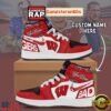 NCAA Wisconsin Badgers Custom Name Air Jordan 1 Shoes Running Sneakers 1 NCAA Wisconsin Badgers Custom Name Air Jordan 1 Shoes Running Sneakers For Men Women