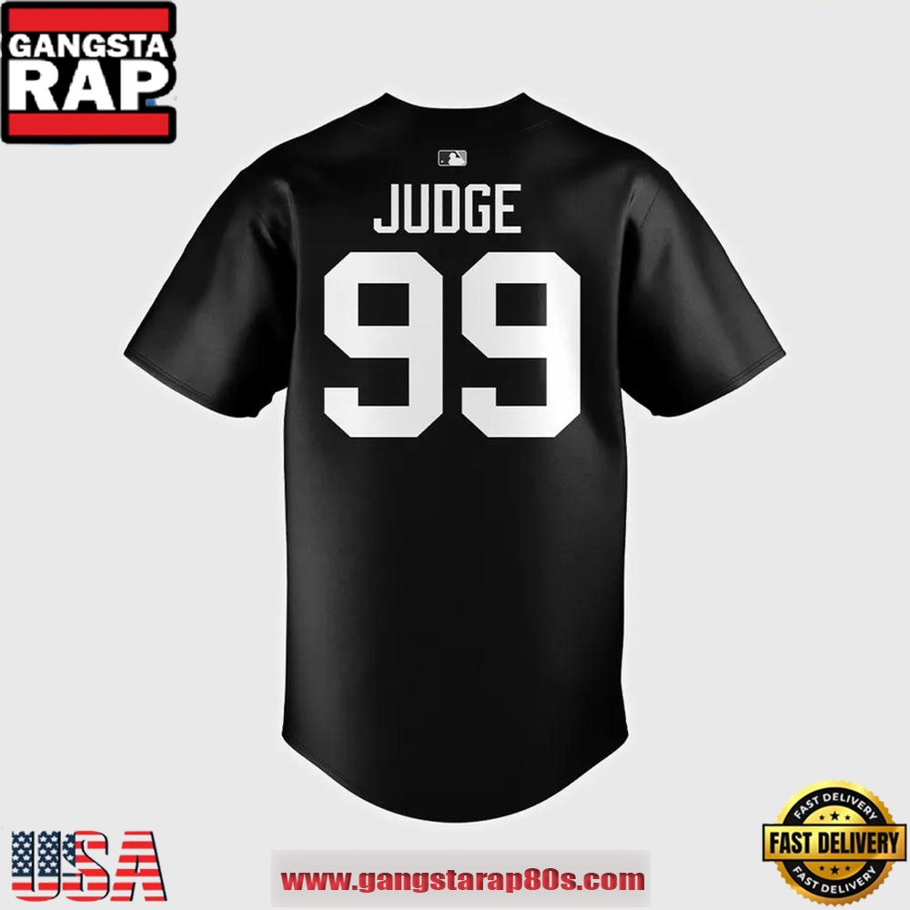 New York Yankees x Aaron Judge Black Lights Out Replica Baseball Jersey Shirt New York Yankees x Aaron Judge Black Lights Out Replica Baseball Jersey Shirt