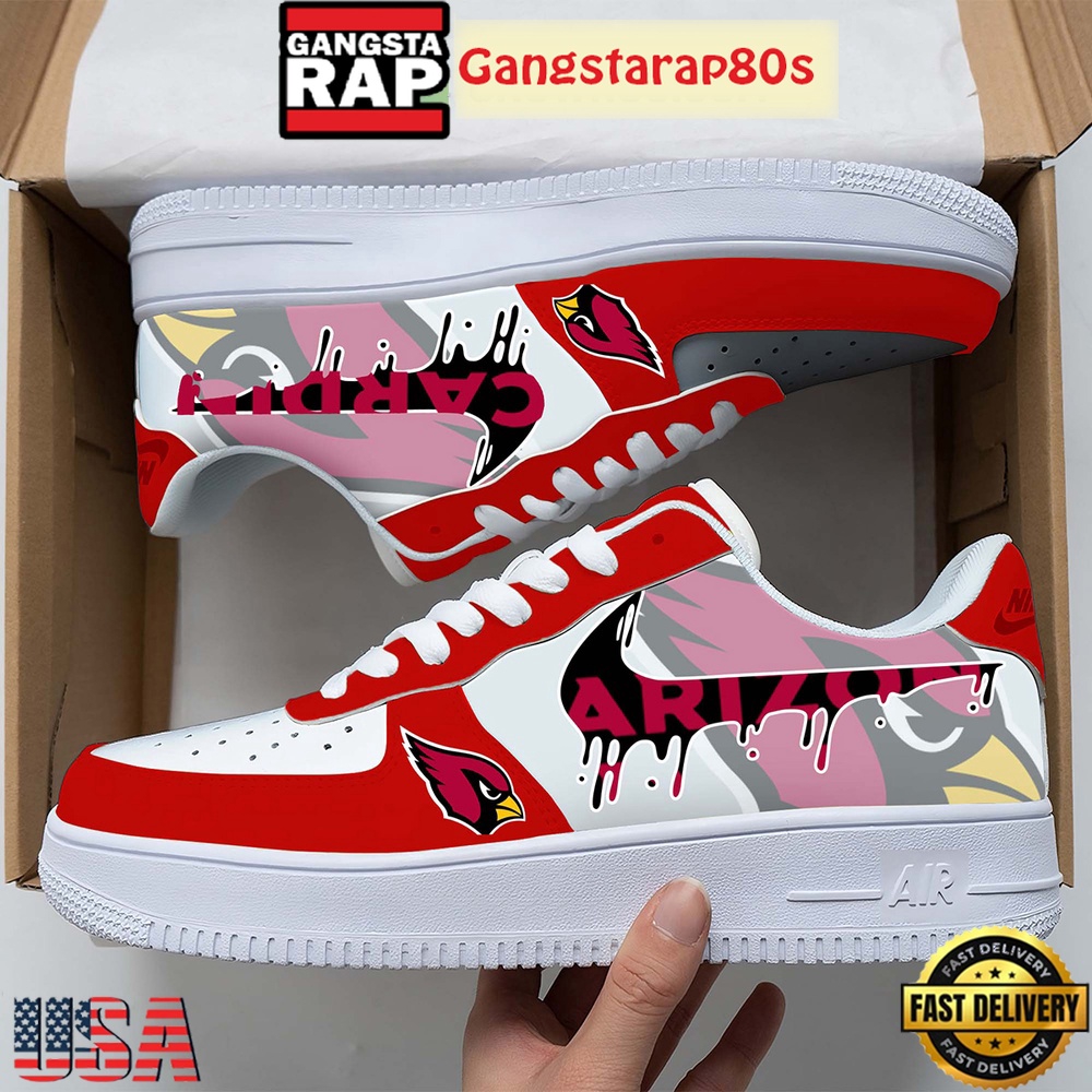 NFL Arizona Cardinals Team Logo Unique Air Force 1 Shoes Running Sneakers
