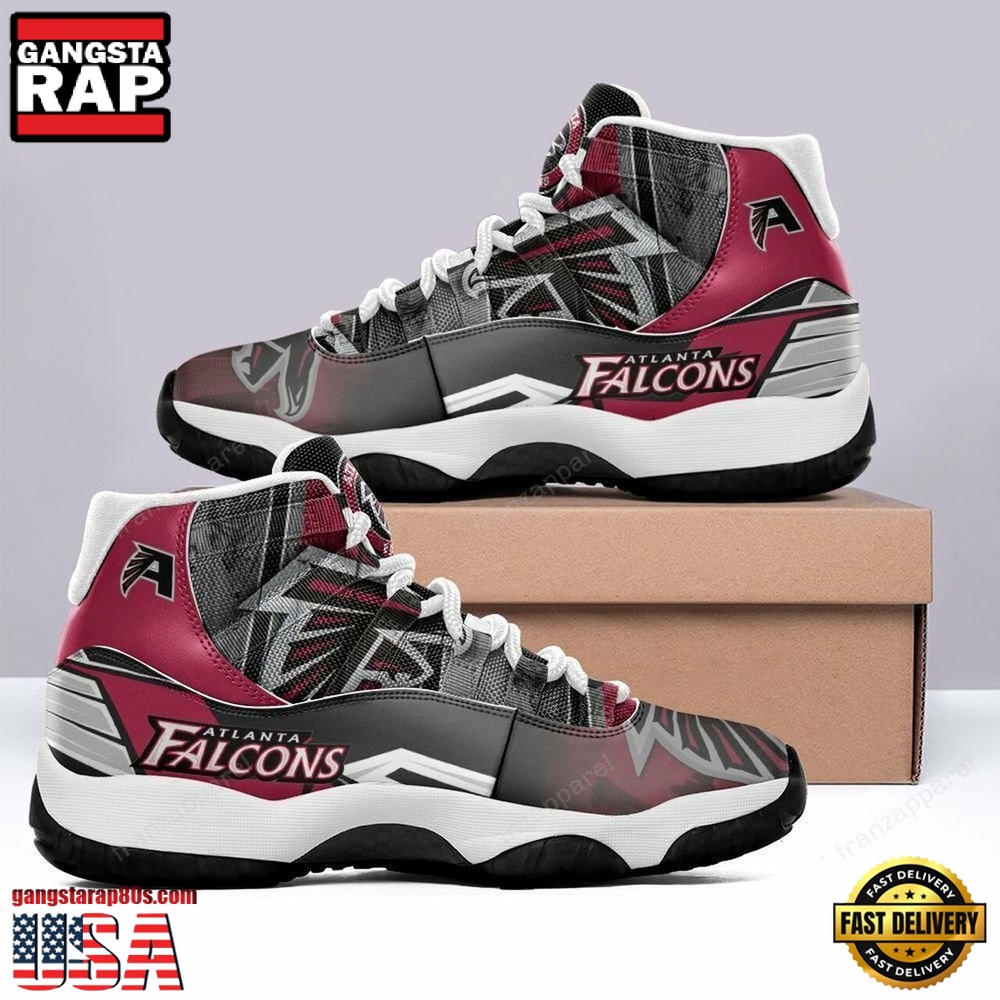 NFL Atlanta Falcons Football Team Unique Design Air Jordan 11 Shoes