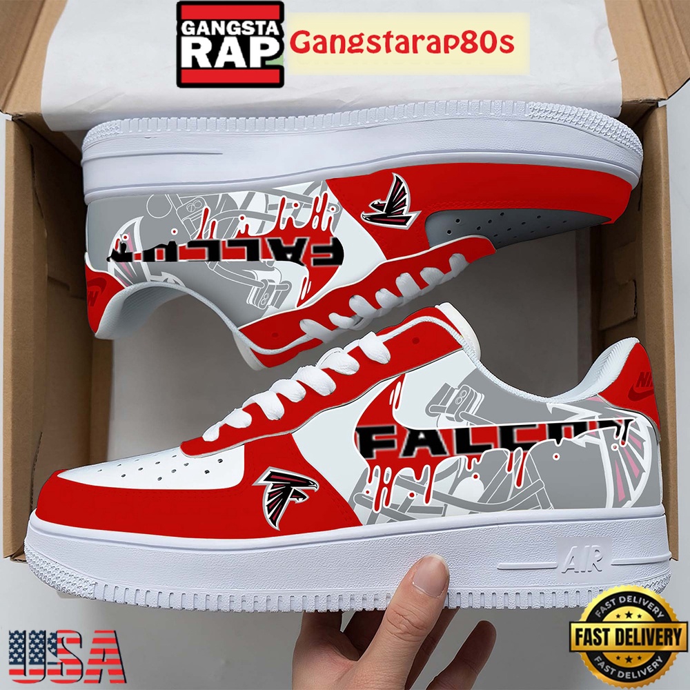 NFL Atlanta Falcons Team Logo Unique Air Force 1 Shoes Running Sneakers