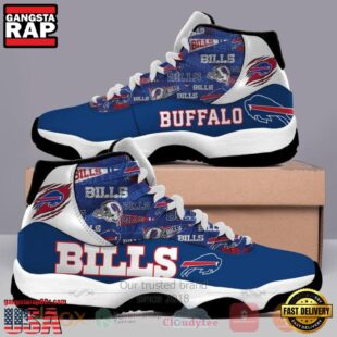 NFL Buffalo Bills Blue Unique Design Air Jordan 11 Shoes