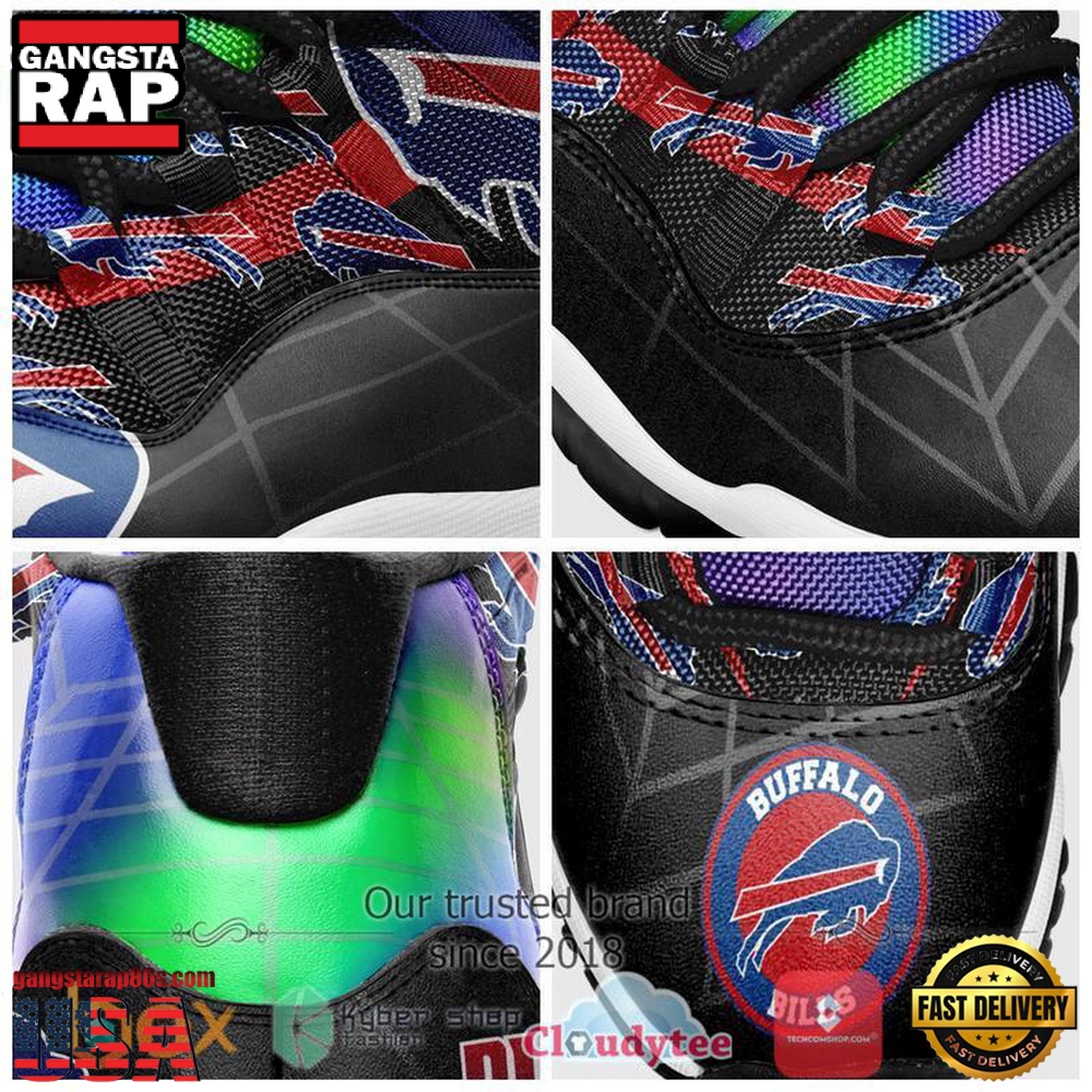 NFL Buffalo Bills Unique Design Air Jordan 11 Hologram Sneaker Shoes