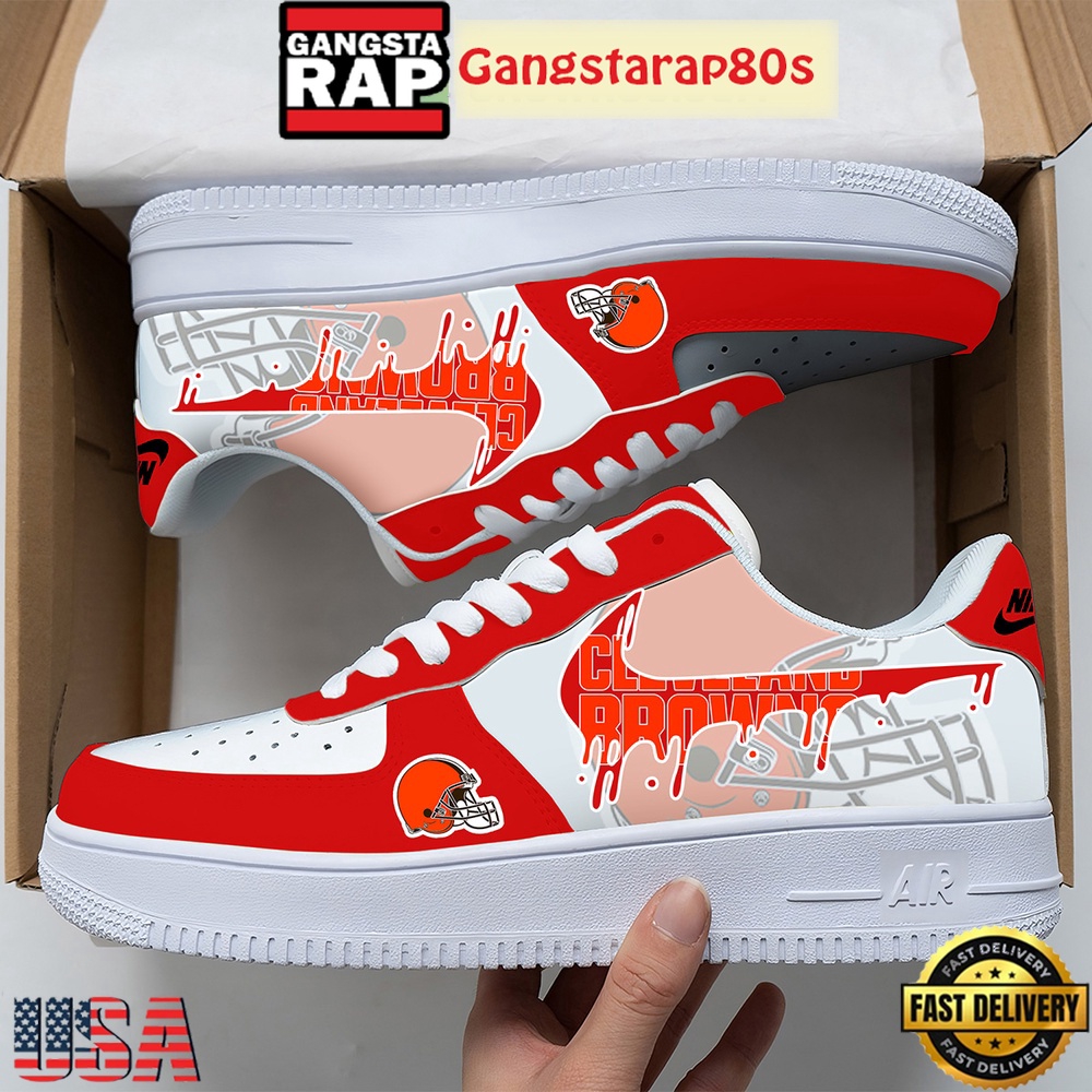 NFL Cleveland Browns Team Logo Unique Air Force 1 Shoes Running Sneakers NFL Cleveland Browns Team Logo Unique Air Force 1 Shoes Running Sneakers