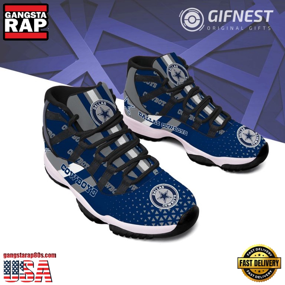 NFL Dallas Cowboys Logo Unique Design Air Jordan 11 Sneaker Shoes NFL Dallas Cowboys Logo Unique Design Air Jordan 11 Sneaker Shoes