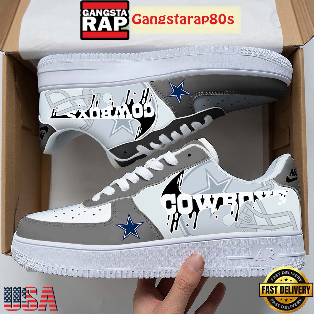 NFL Dallas Cowboys Team Logo Unique Air Force 1 Shoes Running Sneakers