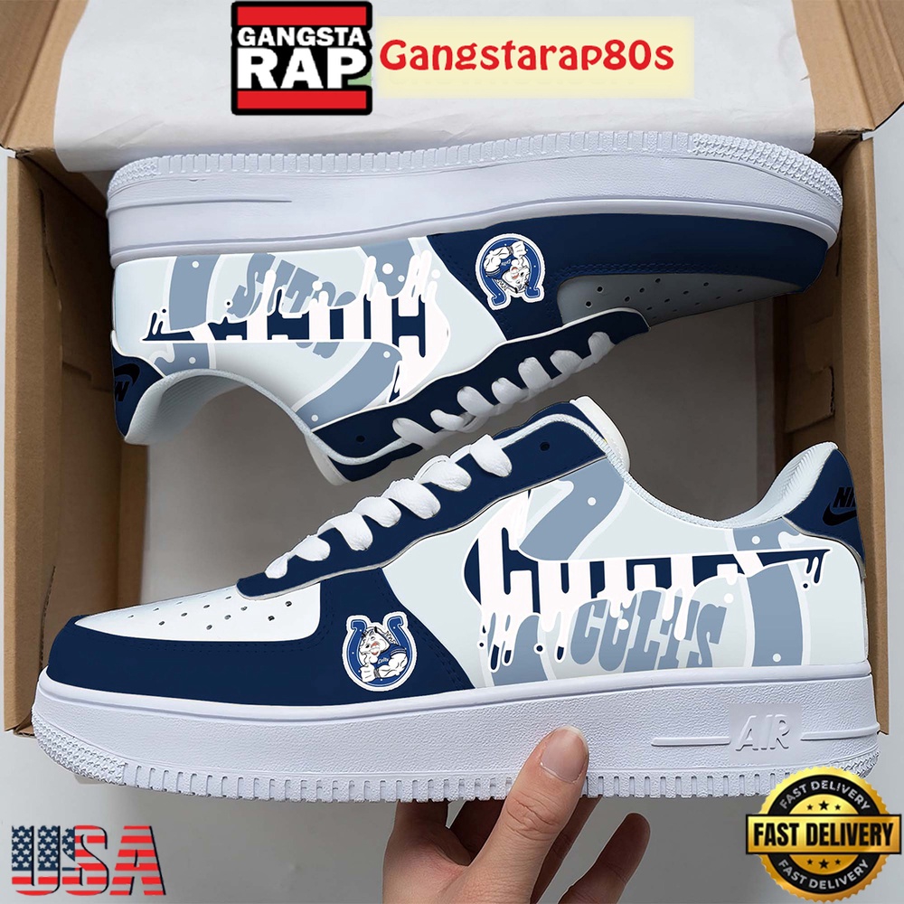 NFL Indianapolis Colts Team Logo Unique Air Force 1 Shoes Running Sneakers NFL Indianapolis Colts Team Logo Unique Air Force 1 Shoes Running Sneakers