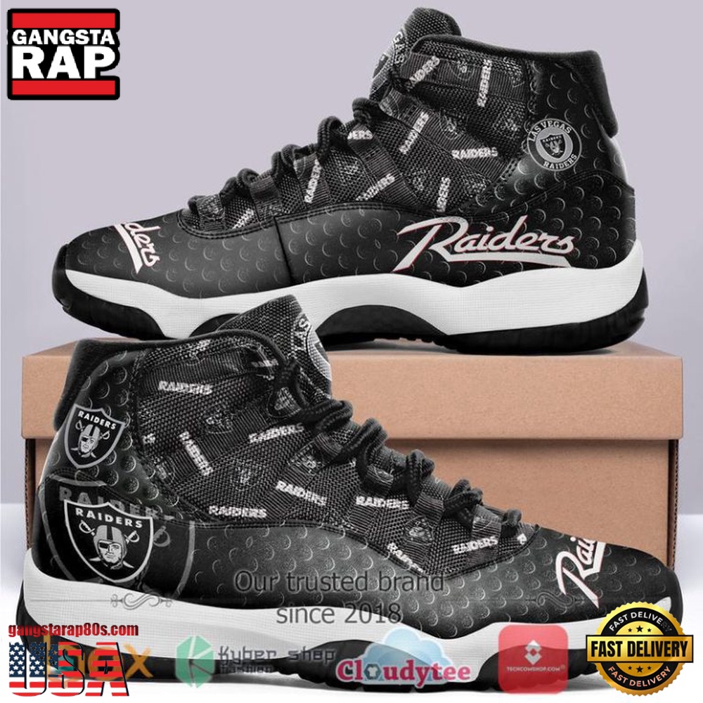 NFL Las Vegas Raiders Unique Design Air Jordan 11 Sneaker Shoes
