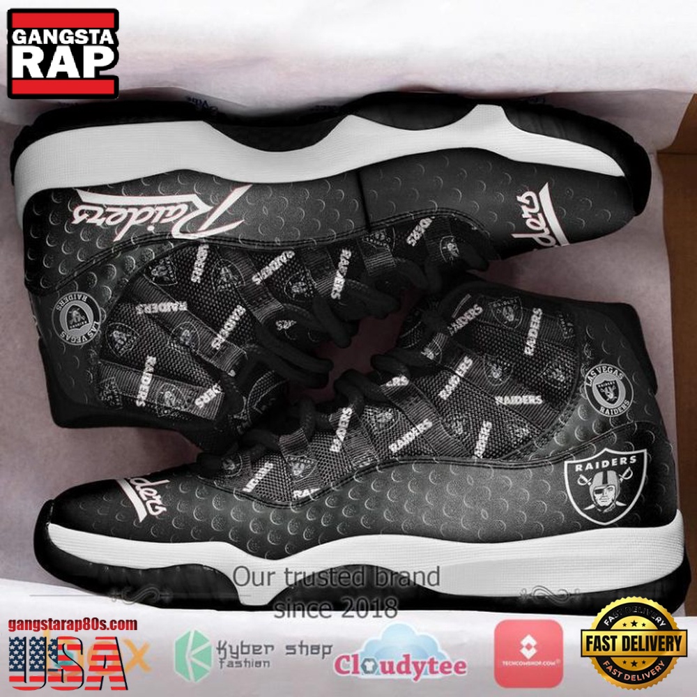 NFL Las Vegas Raiders Unique Design Air Jordan 11 Sneaker Shoes