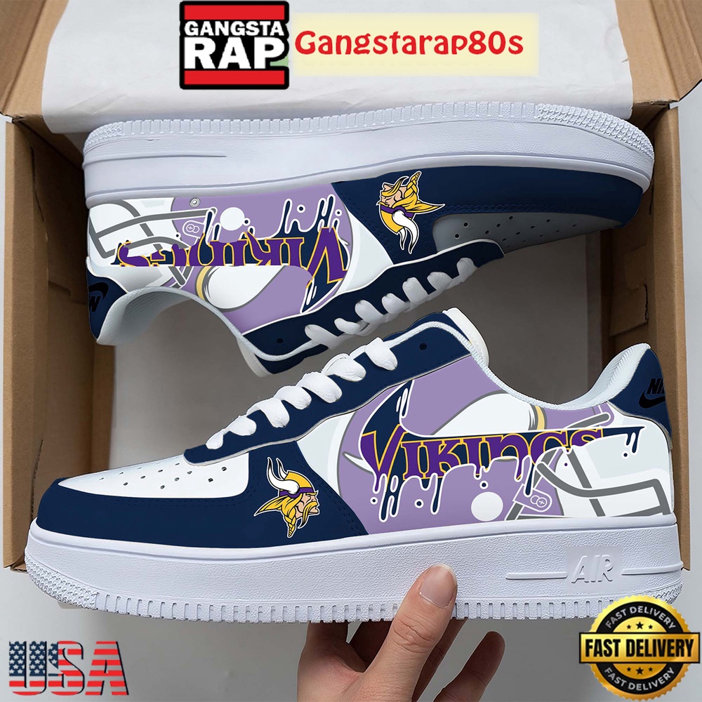 NFL Minnesota Vikings Team Logo Unique Air Force 1 Shoes Running Sneakers NFL Minnesota Vikings Team Logo Unique Air Force 1 Shoes Running Sneakers