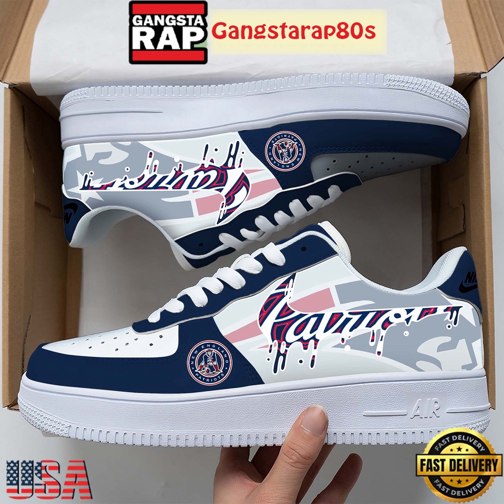 NFL New England Patriots Team Logo Unique Air Force 1 Shoes Running Sneakers NFL New England Patriots Team Logo Unique Air Force 1 Shoes Running Sneakers