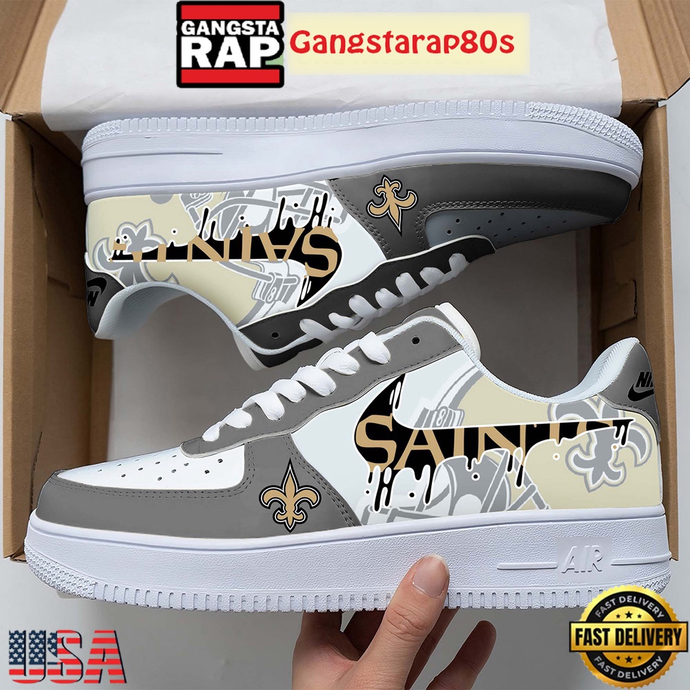 NFL New Orleans Saints Team Logo Unique Air Force 1 Shoes Running Sneakers