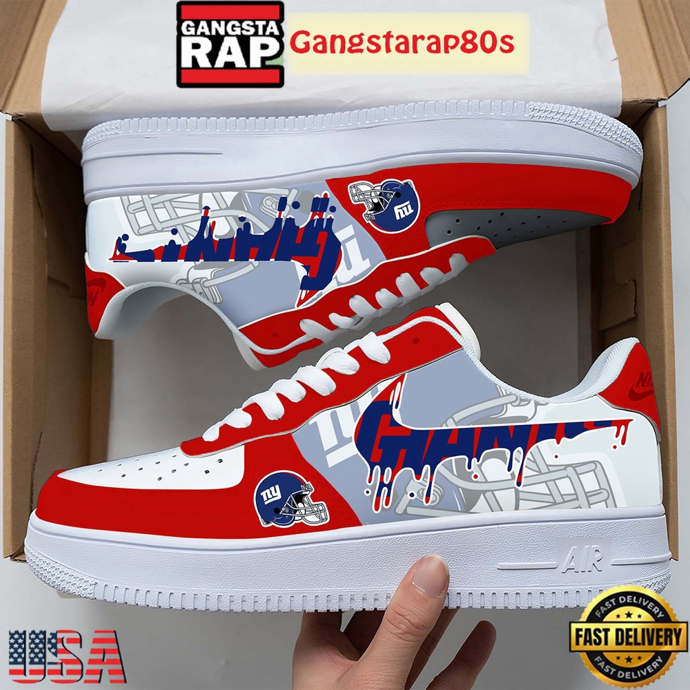 NFL New York Giants Team Logo Unique Air Force 1 Shoes Running Sneakers