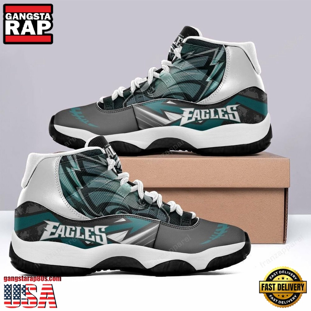 NFL Philadelphia Eagles Football Team Unique Design Air Jordan 11 Shoes