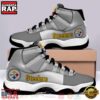NFL Pittsburgh Steelers Grey Unique Design Air Jordan 11 Shoes 2 NFL Pittsburgh Steelers Grey Unique Design Air Jordan 11 Shoes