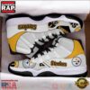 NFL Pittsburgh Steelers Grey-White Unique Design Air Jordan 11 Shoes