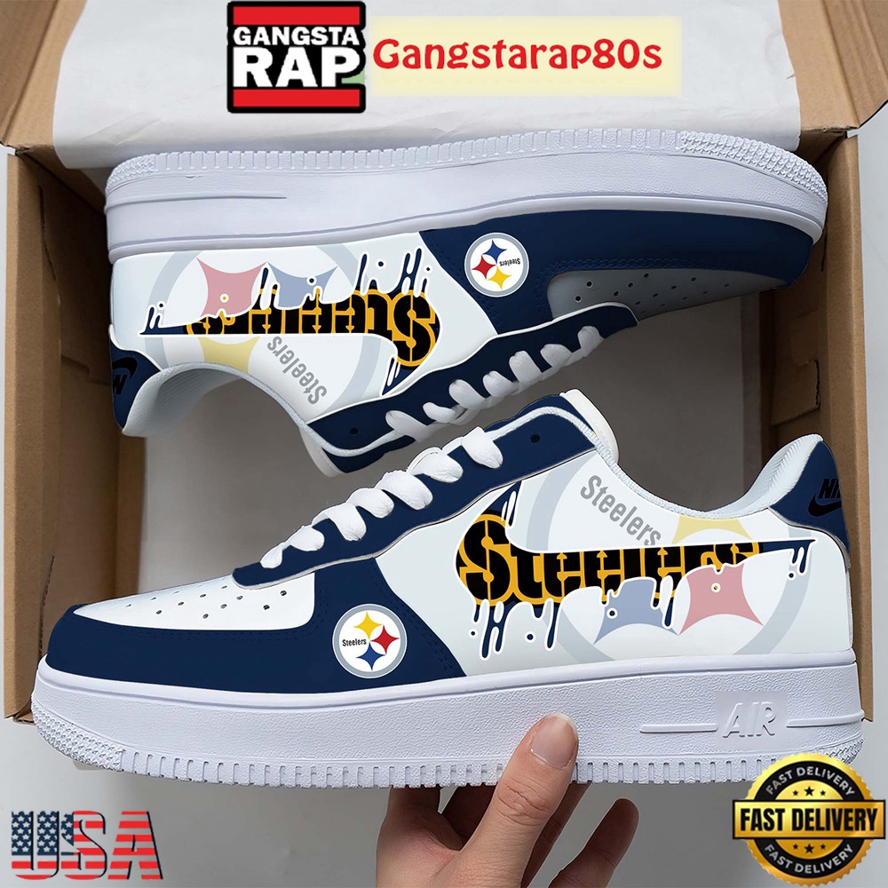 NFL Pittsburgh Steelers Team Logo Unique Air Force 1 Shoes Running Sneakers