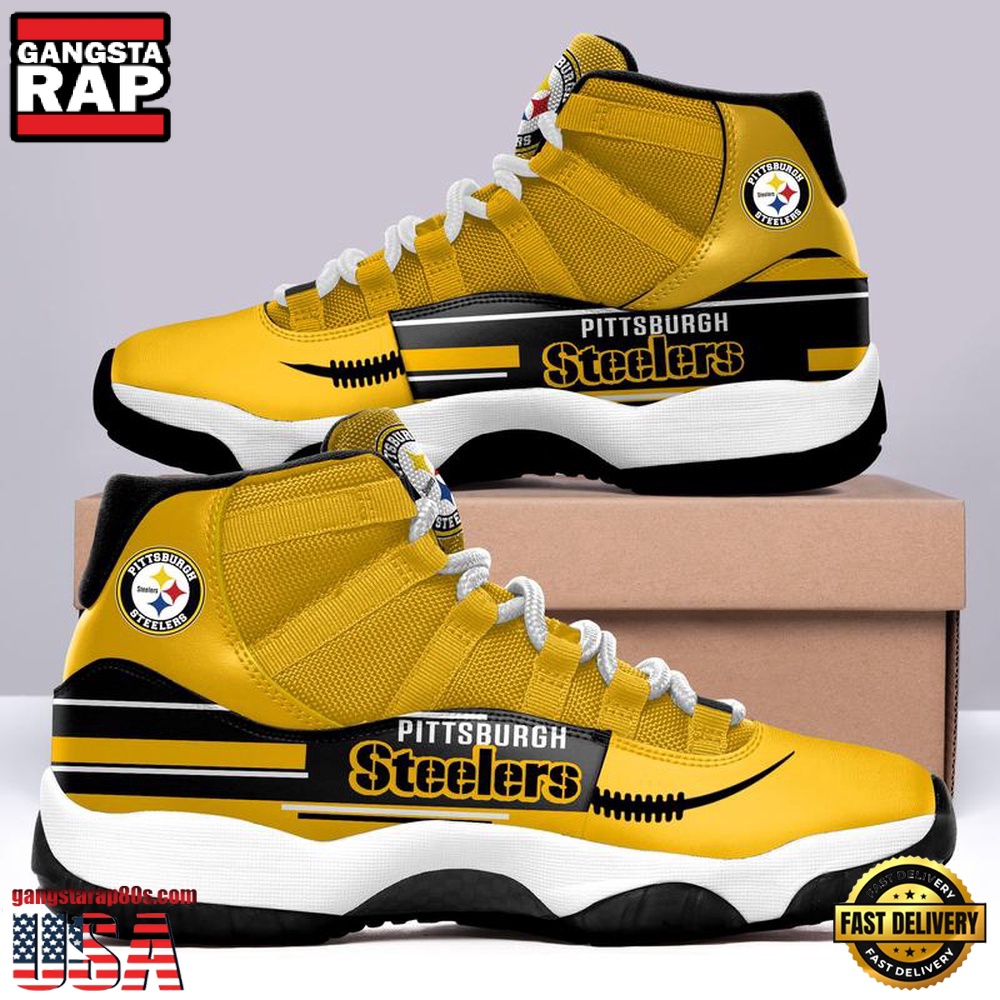 NFL Pittsburgh Steelers Unique Design Air Jordan 11 Sneaker