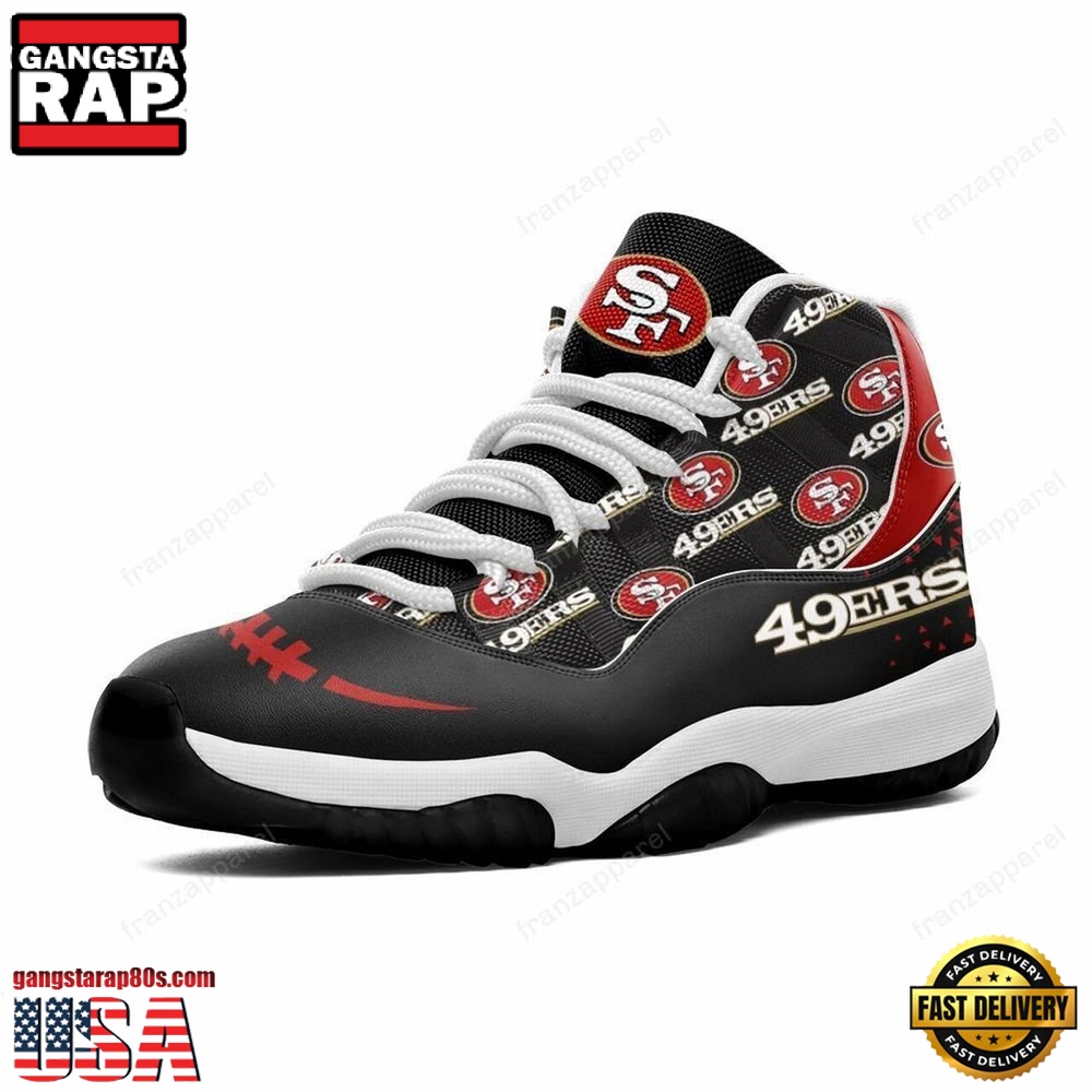 NFL San Francisco 49Ers Team Unique Design Air Jordan 11 Shoes