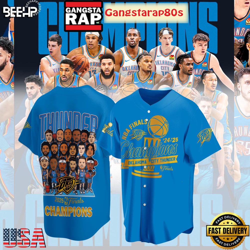 Oklahoma City Thunder NBA Finals Best Team Baseball Jersey Shirt