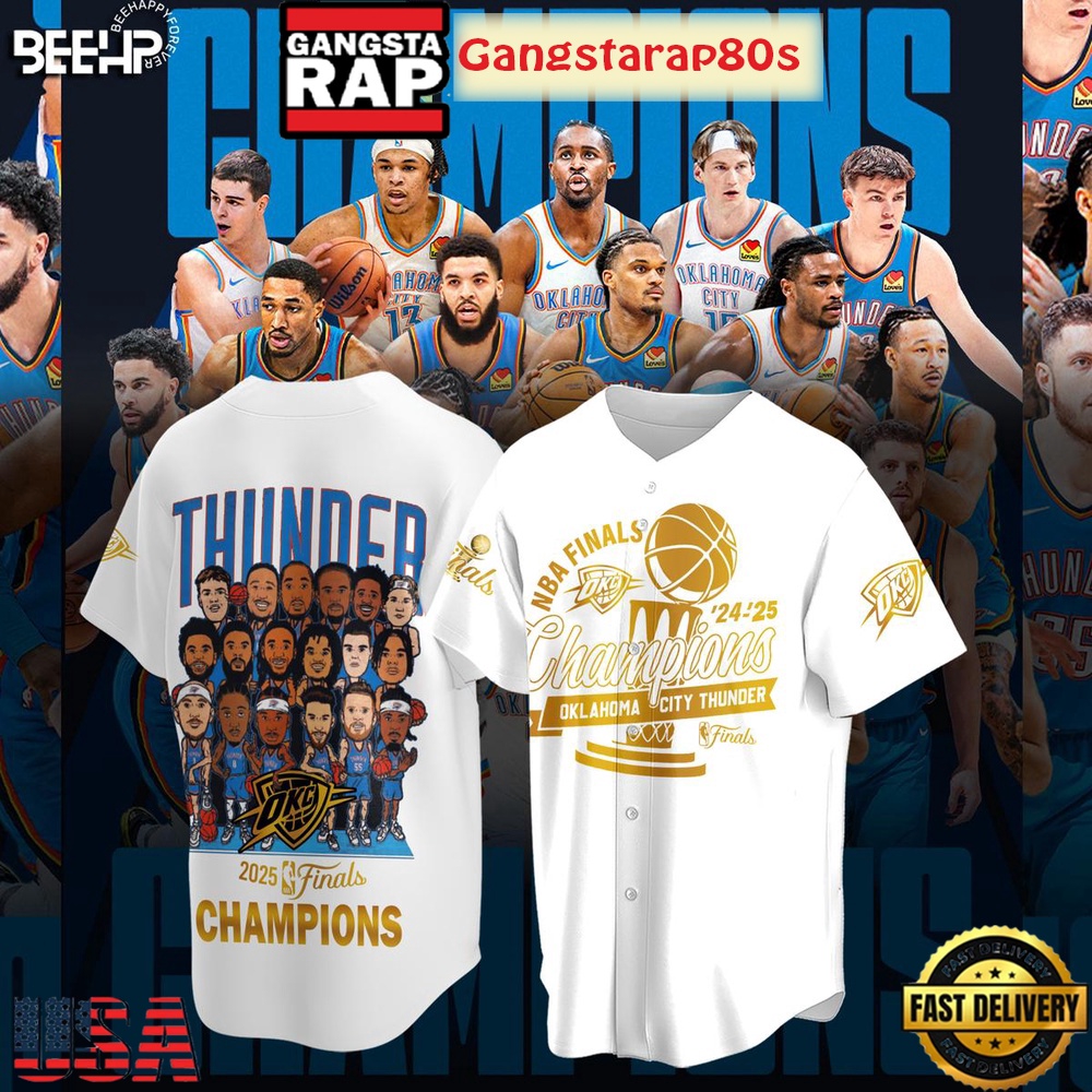 Oklahoma City Thunder NBA Finals Best Team Baseball Jersey Shirt