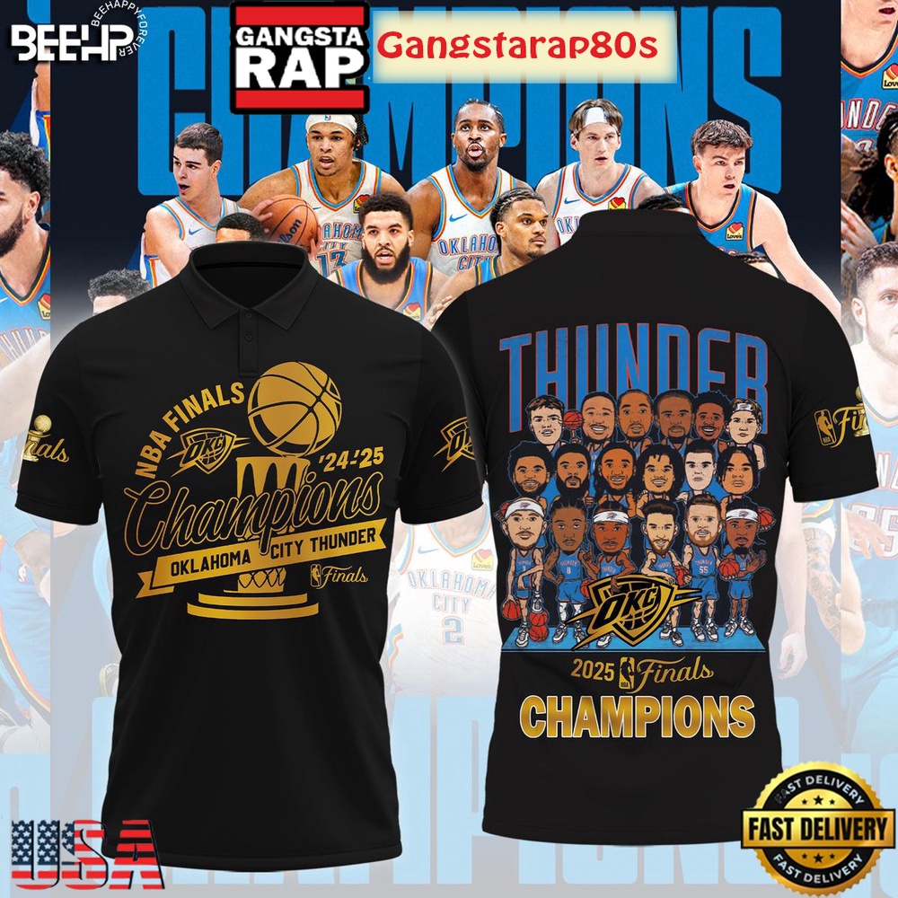 Oklahoma City Thunder NBA Finals Best Team Special Polo Shirt Oklahoma City Thunder NBA Finals Best Team Special Polo Shirt