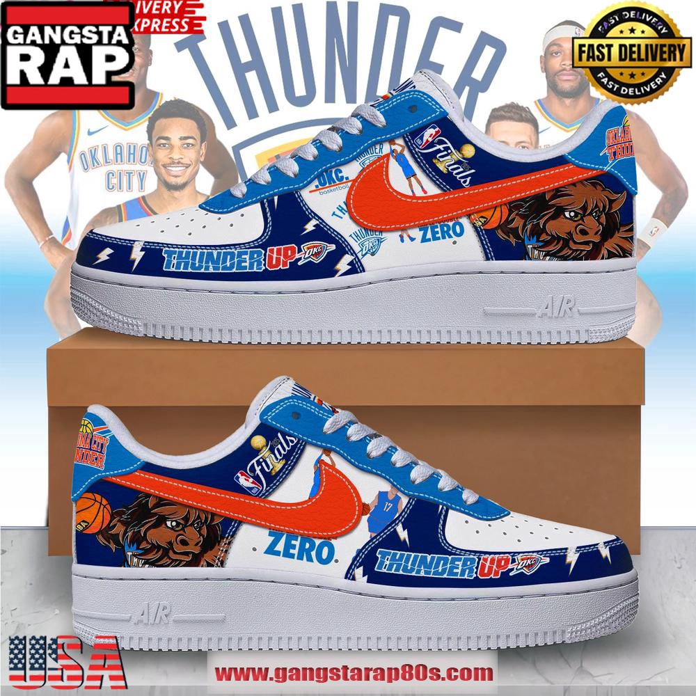 Oklahoma City Thunder UP Performance Nike Air Force 1 Running Sneakers Shoes