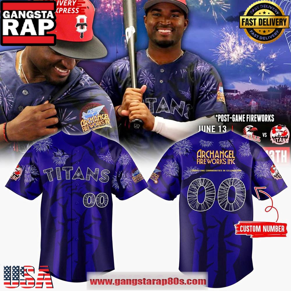Ottawa Titans Archangel Fireworks Inc Special Custom Number Baseball Jersey Shirt