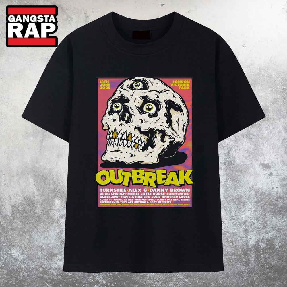 Outbreak 6-13-2025 Victoria Park In London UK T Shirt