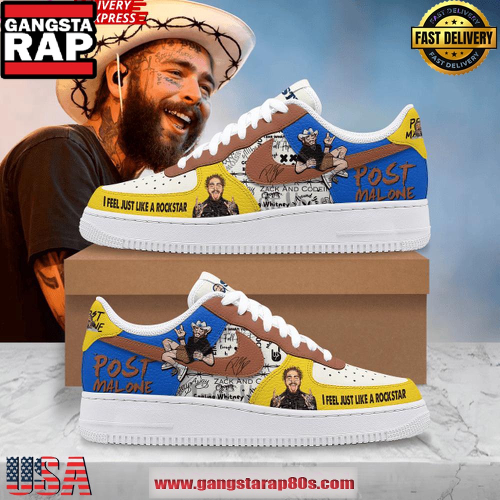 Post Malone Coachella 2025 Air Force 1 Sneakers Shoes