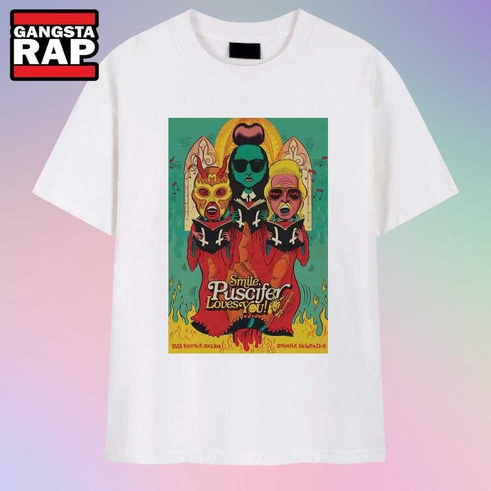 Puscifer Concert Poster In Omaha NE On June 3 2025 At Baxter Arena T Shirt