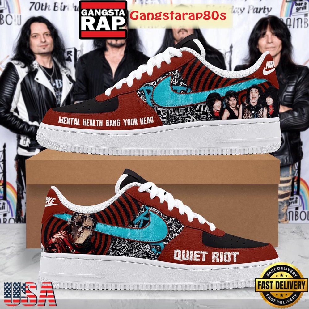 Quiet Riot Mental Health Bang Your Head Special Edition Air Force 1 Shoes Running Sneakers