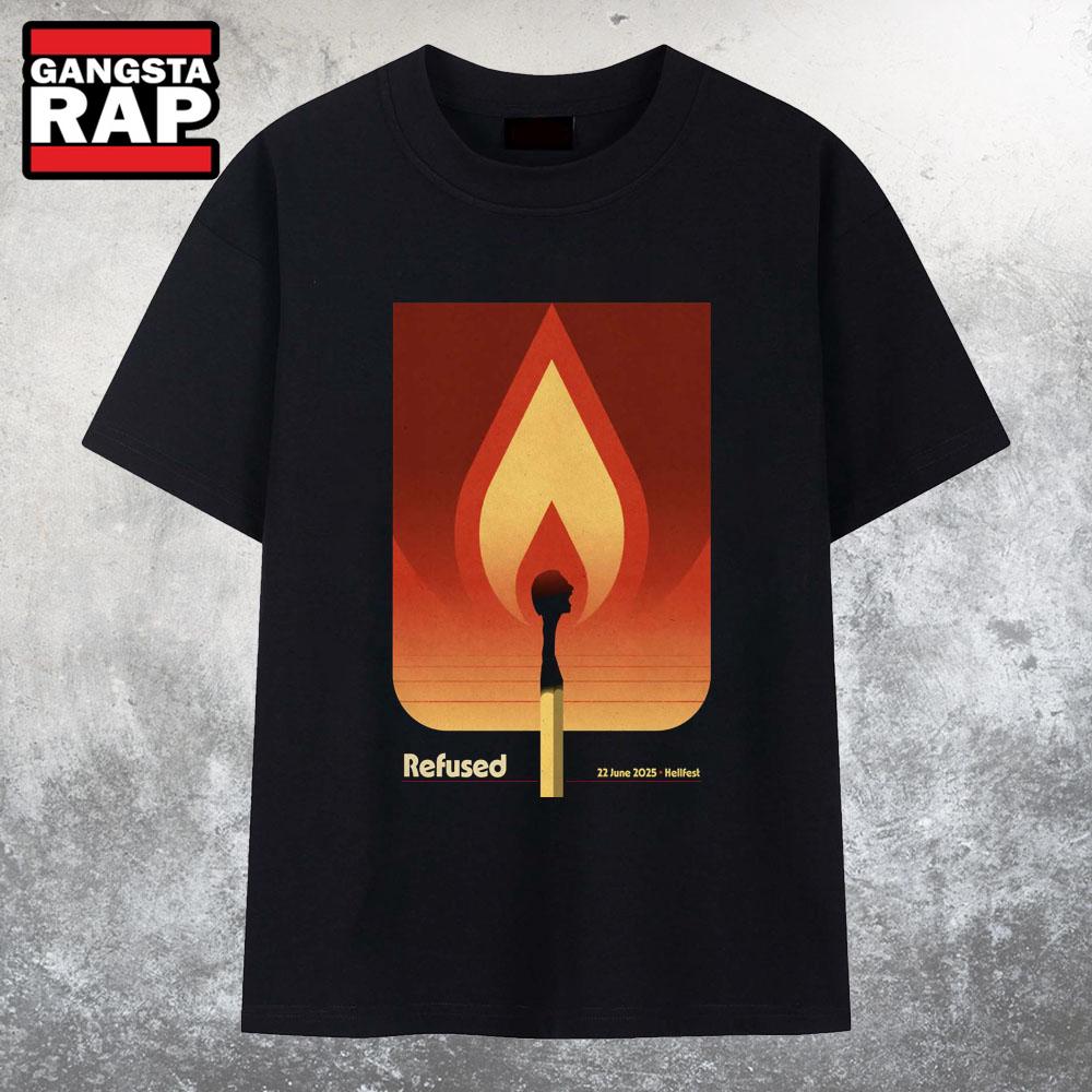 Refused Hellfest Jun 22 2025 in Clisson France T Shirt
