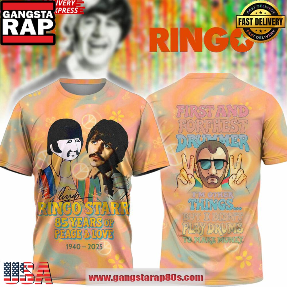 Ringo Starr 85th Anniversary Peace & Love Special Unisex T-Shirt
