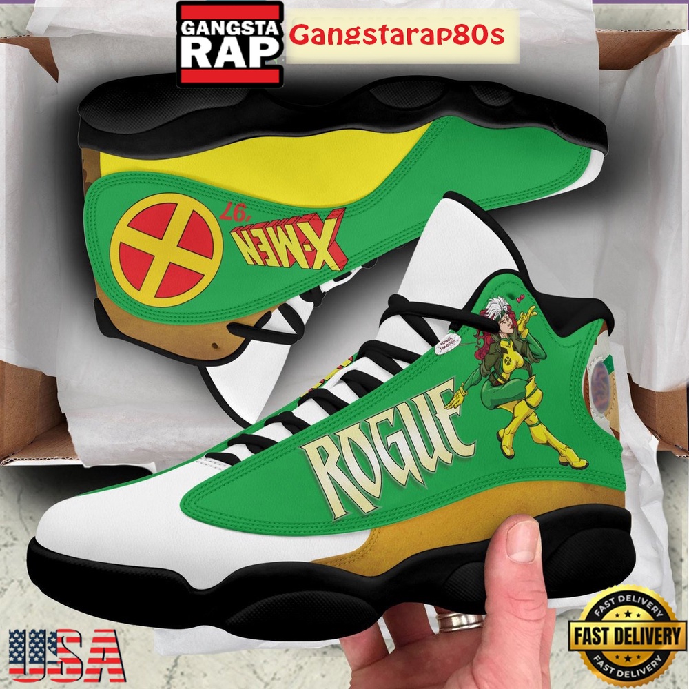 Rogue X-Men '97 Fan Air Jordan 13 Shoes Running Sneakers