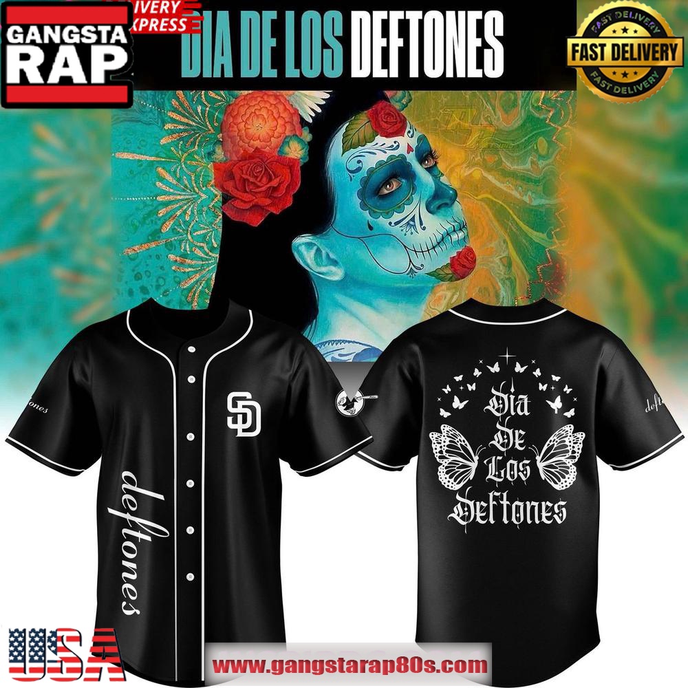 San Diego Padres Dia de los DEFTONES Special Baseball Jersey Shirt