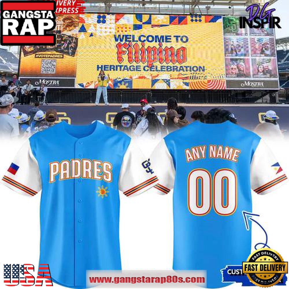 San Diego Padres Filipino Heritage Celebration Custom Baseball Jersey Shirt