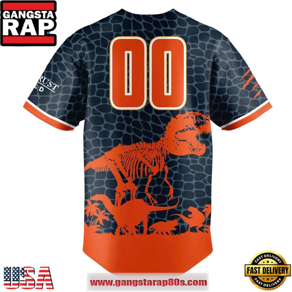 Schaumburg Boomers Jurassic Ballpark Limited Edition Baseball Jersey Shirt Schaumburg Boomers Jurassic Ballpark Limited Edition Baseball Jersey Shirt