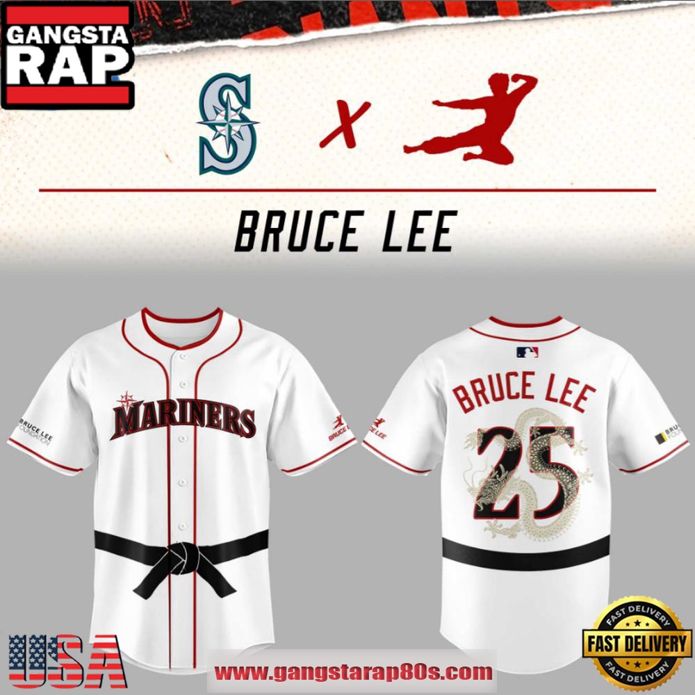 Seattle Mariners Bruce Lee Night 2025 Limited Edition Baseball Jersey Shirt