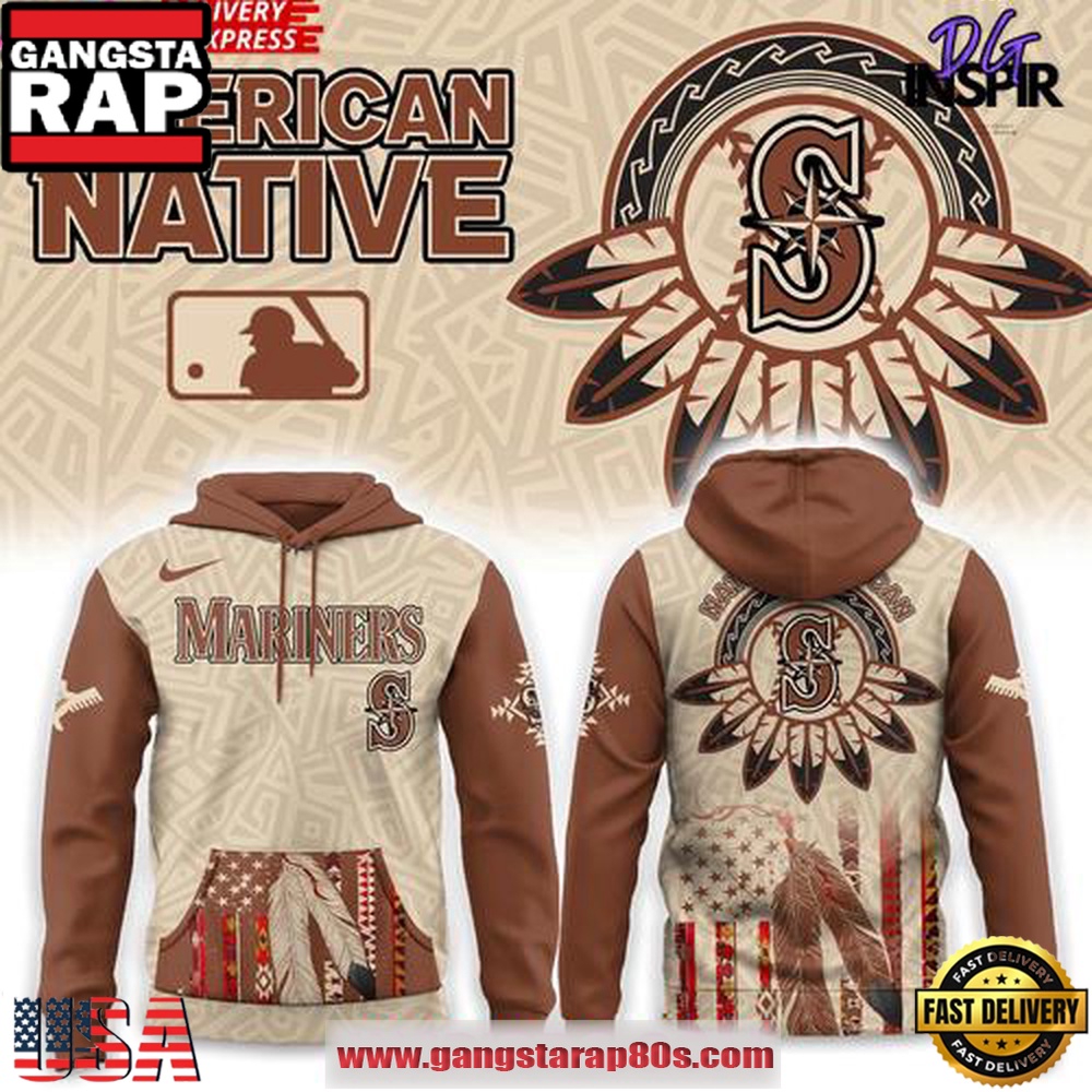 Seattle Mariners Native American Heritage Honor 2025 Special All Over Print Hoodie Seattle Mariners Native American Heritage Honor 2025 Special All Over Print Hoodie