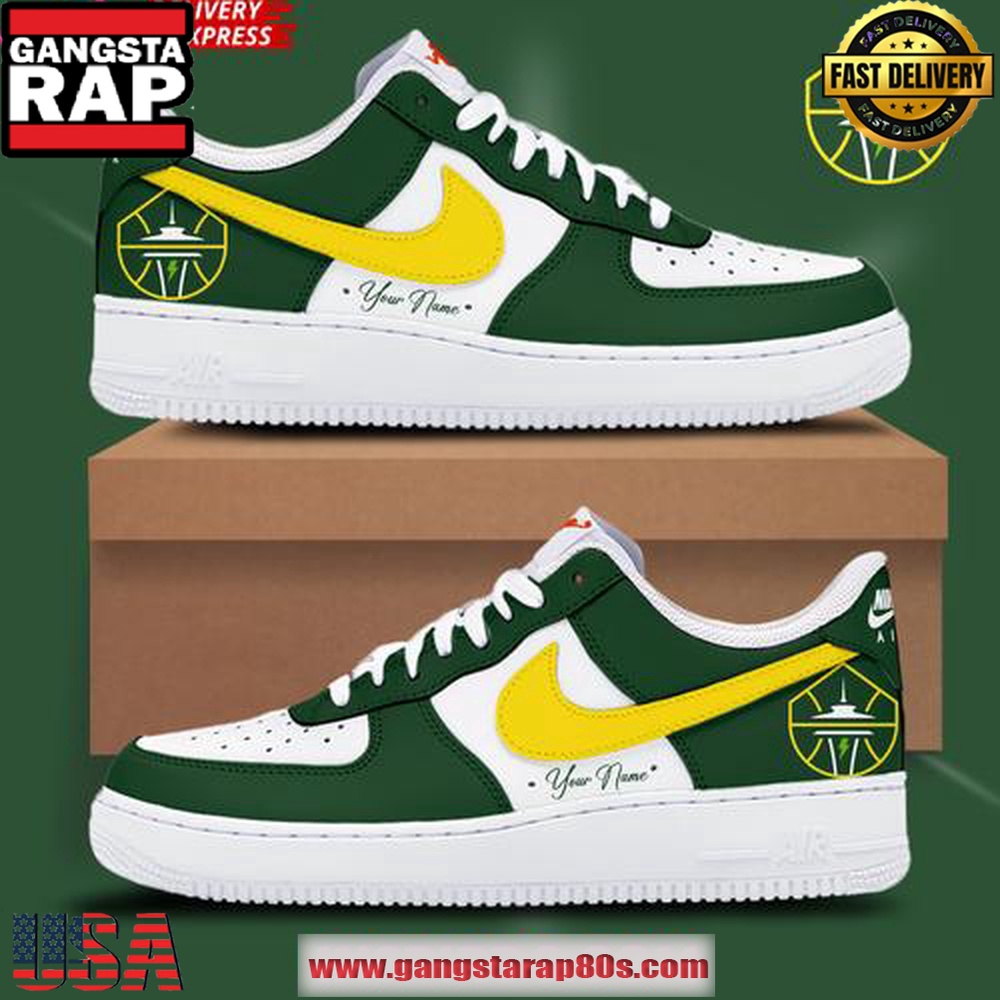Seattle Storm WNBA 2025 Custom Air Force 1 Running Sneakers Shoes