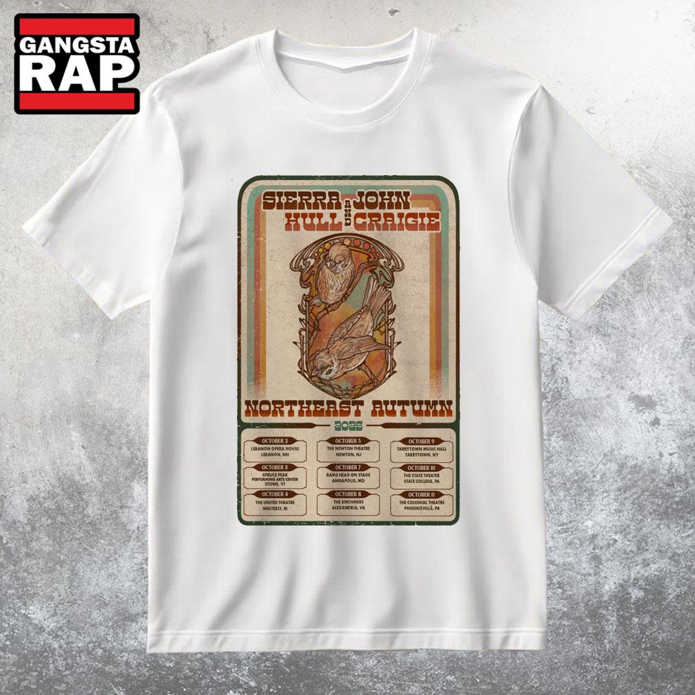 Sierra Hull And John Craigie Northeast Autumn 2025 Tour T Shirt