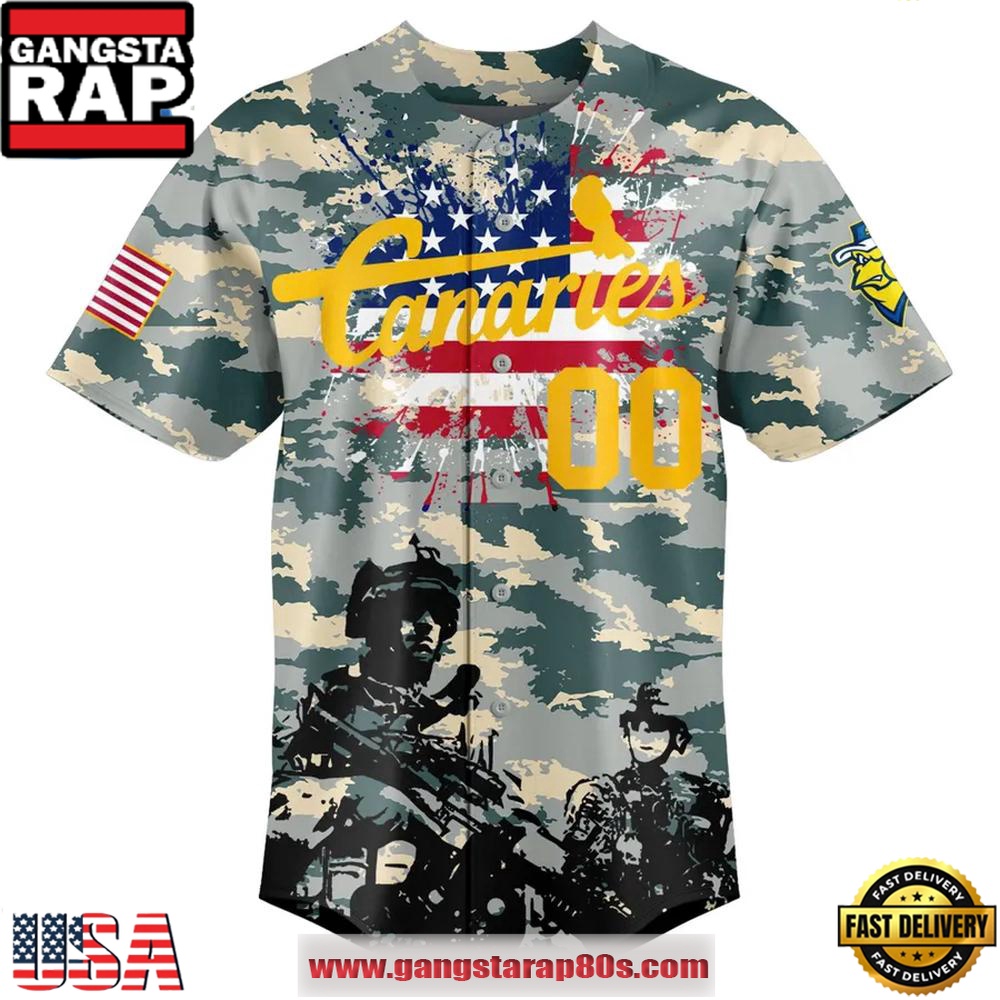 Sioux Falls Canaries Military Appreciation Night Limited Edition Baseball Jersey Shirt