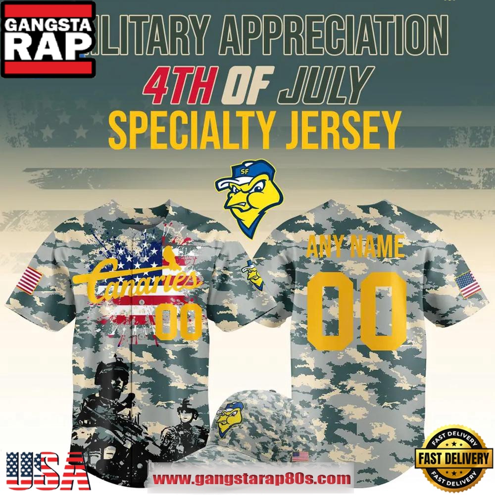 Sioux Falls Canaries Military Appreciation Night Limited Edition Baseball Jersey Shirt
