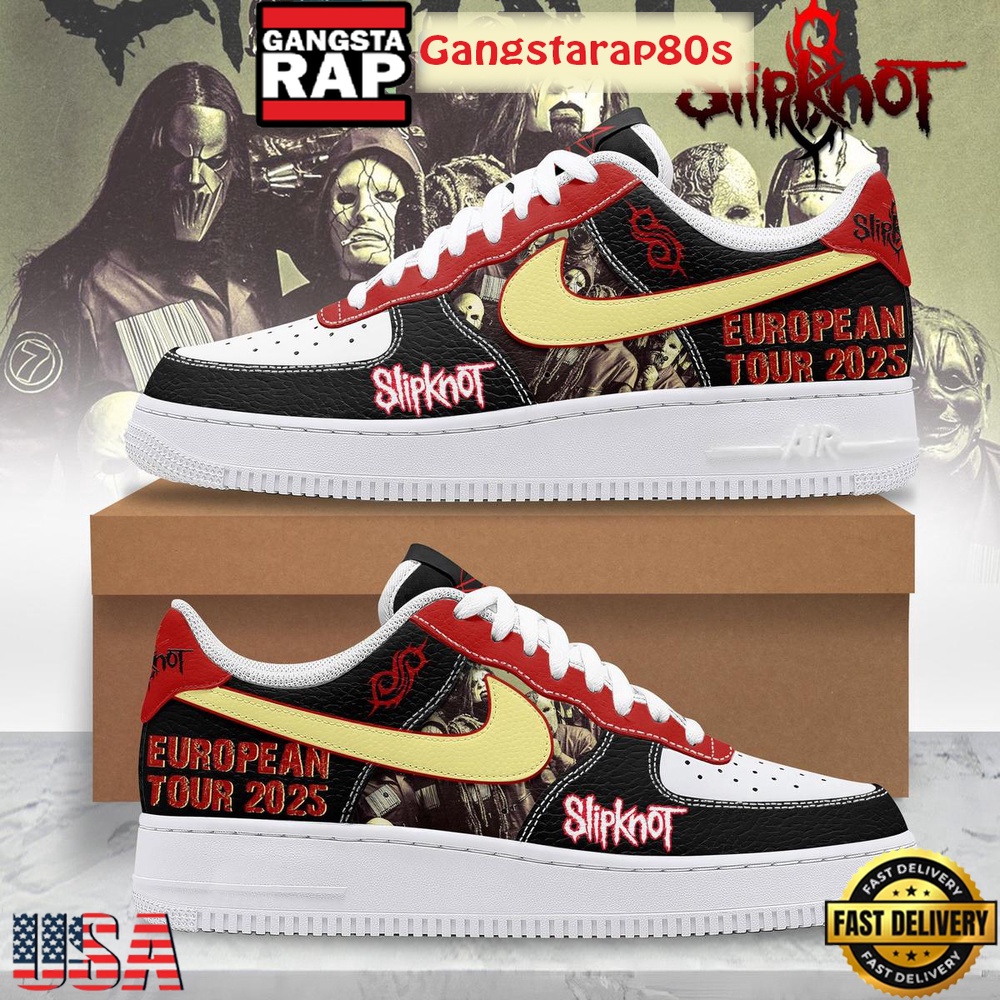 Slipknot European Tour 2025 Special Edition Air Force 1 Shoes Running Sneakers