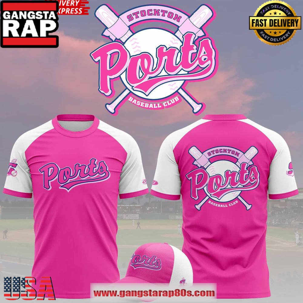 Stockton Ports Baseball Club x Pink Night 2025 Unisex T-Shirt Stockton Ports Baseball Club x Pink Night 2025 Unisex T-Shirt