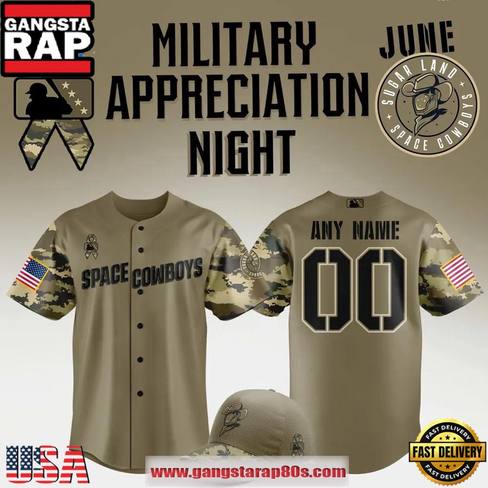 Sugar Land Space Cowboys Military Appreciation Night Limited Edition Custom Baseball Jersey Shirt