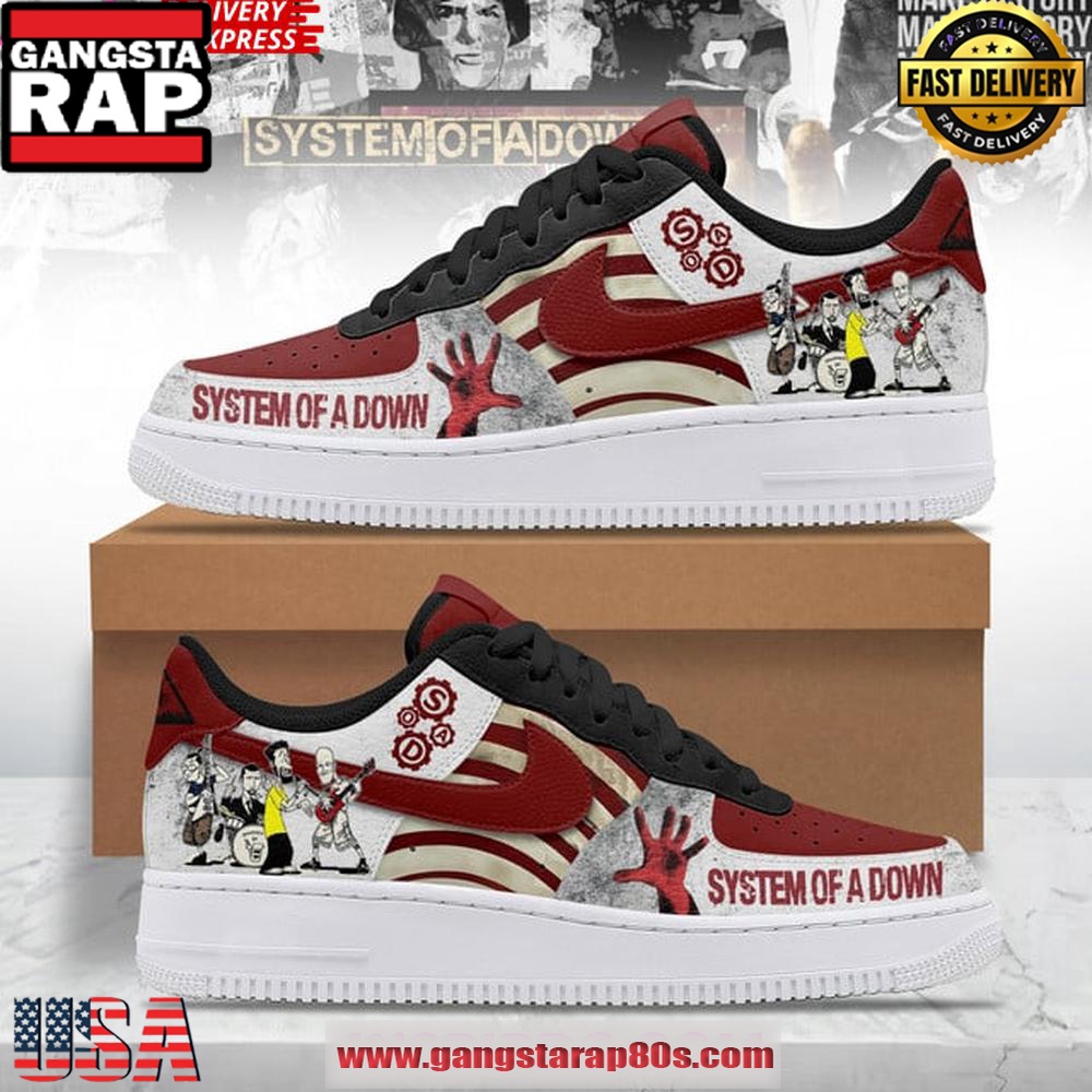 System of a Down Special Edition Air Force 1 Sneakers Shoes